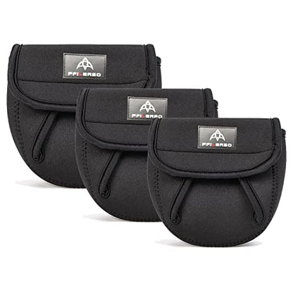 3Pcs Fishing Spinning Reel Covers Bag Baitcasting Trolling Fishing Reel Protective Case Pouch Sleeve Gloves Fishing Bags Fits 1000-8000 Series Reel 3Size (3Pack 3szie) - color: 3Pack 3szie