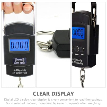 INOOMP Portable Handheld Fishing Scale Digital Luggage Weight Scale High-Precision Small Electronic for Travel Home Use with LCD Display