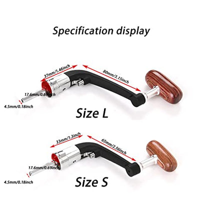 Reel Replacement Grip Parts-Foldable Fishing Reel Rotary Knob Power Handles [2PCS]