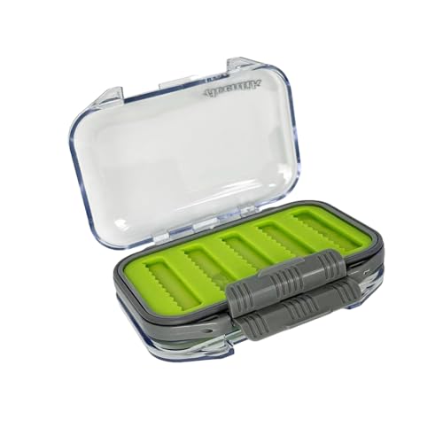 Aventik Silicone Fly Fishing Box Jig Box Waterproof Streamer flies Case Double Sided Clear Lid Storage Lure Case Saltwater Freshwater (XSA:4.24x3.04x1.36inch) - style: XSA:4.24x3.04x1.36inch