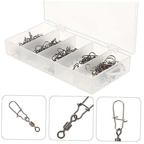 Snap Swivels Connector for Saltwater Freshwater Fishing Durable Tackle Accessories Strong Tensile