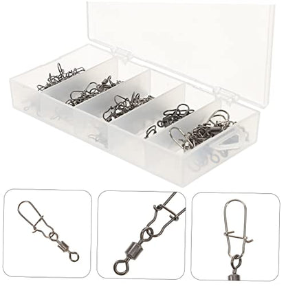 Snap Swivels Connector for Saltwater Freshwater Fishing Durable Tackle Accessories Strong Tensile