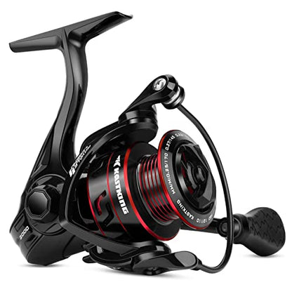 KastKing Royale Legend Fishing Reel - 5.2:1/6.2:1 Gear Ratio Spinning Reel, Up to 22 Lbs of Carbon Drag, 5+1/7+1 Stainless Steel Ball Bearings, Graphite Frame, Asymmetric Spinning Reel Rotor Design - color: Black- 5.2:1- Royale Legend II, size: 4000