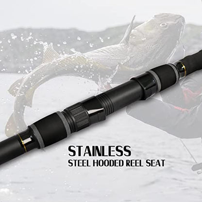 Fiblink Surf Fishing Rod 2 Piece/3 Piece/4 Piece Portable Travel Casting Rod Saltwater Surf Rod (9'/10'/12'/13') - style: Cast-12'-3pc