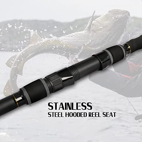 Fiblink Surf Fishing Rod 2 Piece/3 Piece/4 Piece Portable Travel Casting Rod Saltwater Surf Rod (9'/10'/12'/13') - style: Cast-13'-3pc
