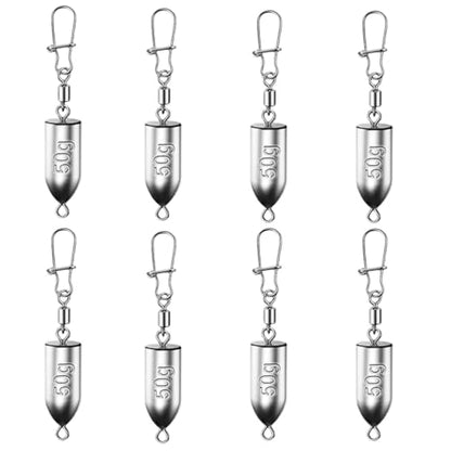 6PCS Bullet Drop Weights Sinkers Fishing Weights Lead Weights Sinkers Drop Shot Weights Catfishing Sinkers for Saltwater Freshwater Fishing - 2.82oz(80g) - size: 1.76oz(50g)