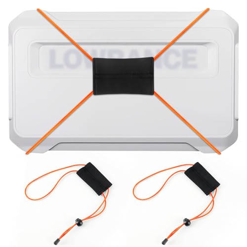 2 Pcs Fishing Graph Cover Straps - Keep Your Fish Finder Cover Secure During Travel - color: Orange