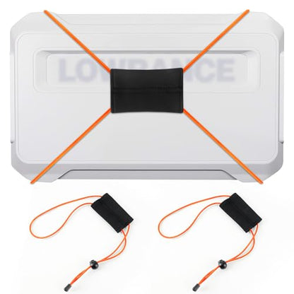 2 Pcs Fishing Graph Cover Straps - Keep Your Fish Finder Cover Secure During Travel - color: Orange