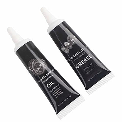 Antirust Fishing Reel Grease, Fishing Reel Oil, for Spinning Reel Lowprofile Reel (Black)