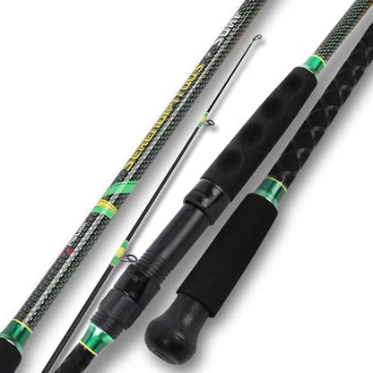 Fiblink 2-Piece Surf Spinning/Casting Fishing Rod, Carbon Fiber Fishing Rod(8’/8’6”/9’) - style: Spin / 9' / 2pc