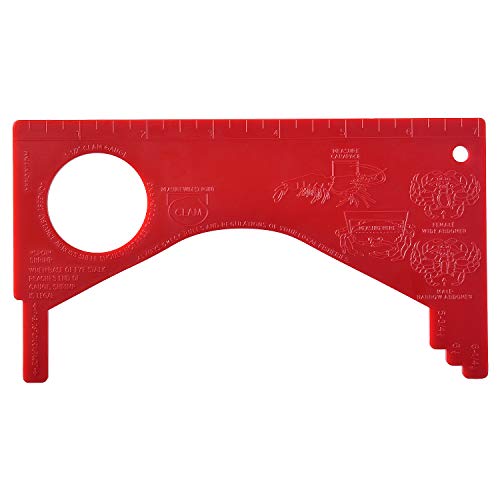 Dungeness Crab Gauge Measure with Ruler Multi Shrimp Clam Measuring Tool for Oregon, Washington and California - style: RD-1