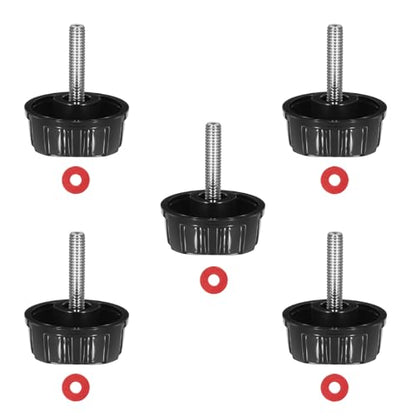 Trinkrittey 5pcs Universal Fishing Reel Handle Screw Caps Screws Nuts Caps Fishing Reel Replacement Parts for Spin Reels Knob Power Handle Grip