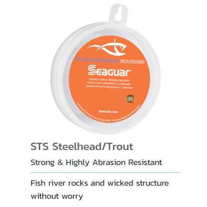 Seaguar STS Trout/Steelhead Freshwater 100% Fluorocarbon Fishing Line Leader, Multiple Sizes - size: 4lbs/100yds