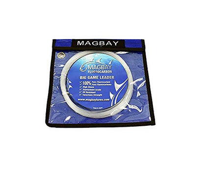 MagBay Lures 100% Pure Fluorocarbon Leader Line - Saltwater & Freshwater Invisible Fluorocarbon Fishing Leader Line, Strong Performance 150, 130, 100, 80, 60 & 40 lbs 33 Yard - size: 130lbs