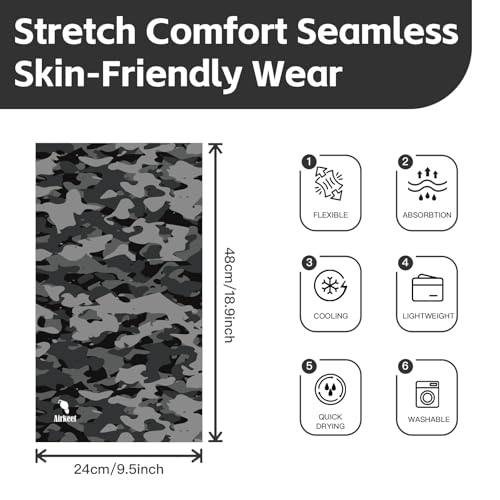 Breathable Neck Gaiter UPF 30+ Sun Protection Face Mask for Men & Women - color: 5pcs-art