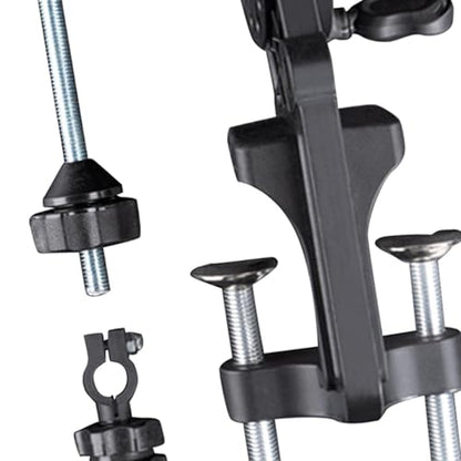 Fishing Line Spooler Tool Adjustable for Baitcasting Reels Ergonomic Spooling Machine Accessory for Adults Men - color: with Line Pole