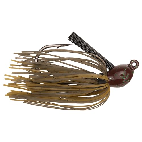 Strike King Bitsy Flip Jig Fishing Lure, Extra-Strong Weed Guard - color: Green Crawfish, size: 3/8 oz