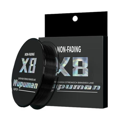 Braided Fishing Line 8 Strands (Non-Fading) Super 100% PE(LBS:6/8/10/15/20/30/40/50/60/70/80/90/100/130/150/200)(150M 300M 500M 1000M) Ocean, Lake,Parks, River Fishing - color: Black, size: 32LB 150M 164Yards