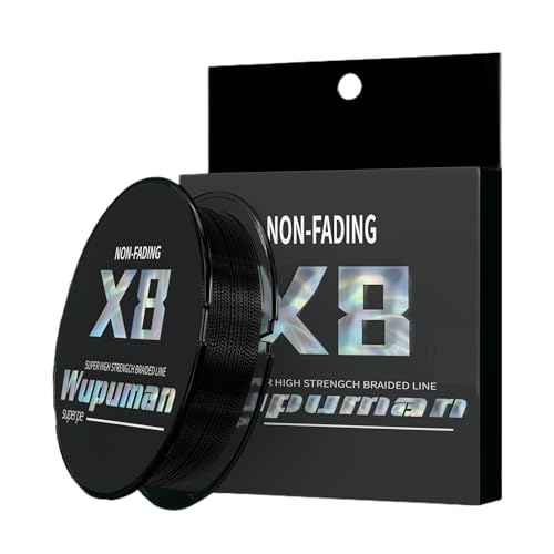 Braided Fishing Line 8 Strands (Non-Fading) Super 100% PE(LBS:6/8/10/15/20/30/40/50/60/70/80/90/100/130/150/200)(150M 300M 500M 1000M) Ocean, Lake,Parks, River Fishing - color: Black, size: 6LB 150M 164Yards