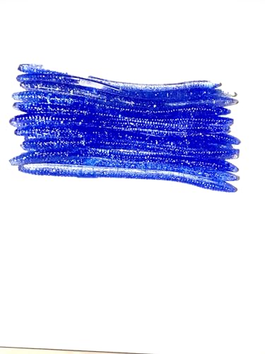20 Pcs 6.25" Drop Shot Finesse Worms (Scented, Floats) Soft Plastic Baits for Bass Fishing - color: Blue Back Herring