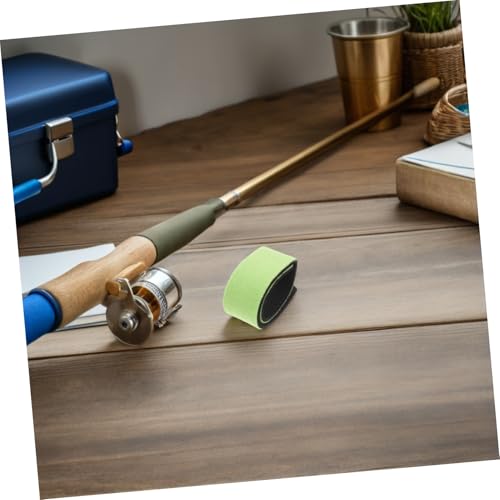 10pcs Fishing Rod Keeper Straps Elastic Anti-Slip Casting Rod Bands Green 30x250mm Fishing Storage Tie for Outdoor Boat Use