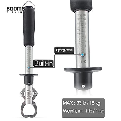 Booms Fishing G1 Fish Gripper Grip and Hold Fish with Tight Grip Largest Model Built-in Scale