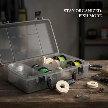 Fishing Line Spool Organizer, PP Plastic Tackle Box Storage Holder for Loose Spools (1 PC)