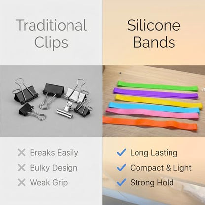 6 Pack Beach Towel Bands, Pool & Cruise Chair Essentials, Towel Bands for Cruise Chairs, Stretch Towel Holder Clips