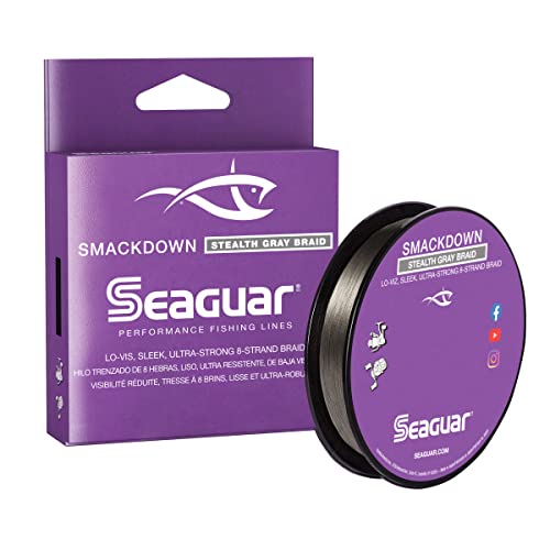 Seaguar Smackdown Low Visibility Braided Fishing Line, Stealth Gray, Multiple Sizes - size: 50lbs/300yds