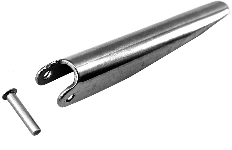 SPEARFISHING WORLD Replacement Stainless Steel Heavy Duty Flopper/Barb for 7mm or 8mm Speargun Spear/Shafts for Spearfishing, Freediving, and Scuba Diving - size: 9/32, style: 2-Pack