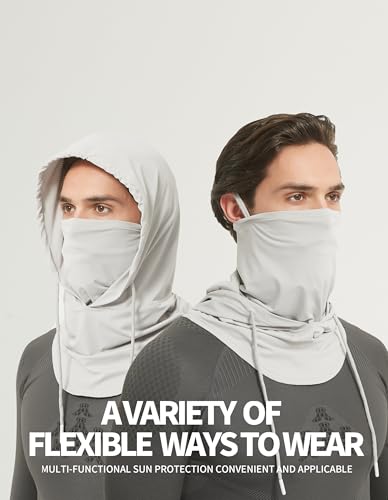 Vimnunts Sunproof Balaclavas Summer Cooling Face Mask Breathable Full Head Mask UV Protection Hood - color: Grey