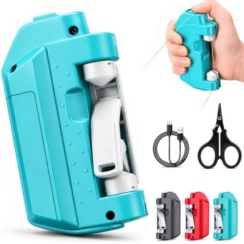 Automatic Fishing Knot Tying Tool, Electric GT FG Knotter Machine, Portable Easy Cast Fishing Line Knot Tying Tool for Anglers, Quick Gear and Tackle Accessories, USB Rechargeable - color: Green