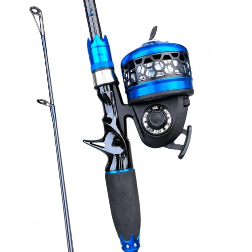 DC Baitcasting Combo, Smart Digital Brake Reel, 4-Section Carbon Rod, Tackle Bag, Line & Lures, Complete Travel Kit for Bass Freshwater - color: Spincast Combo- 7FT