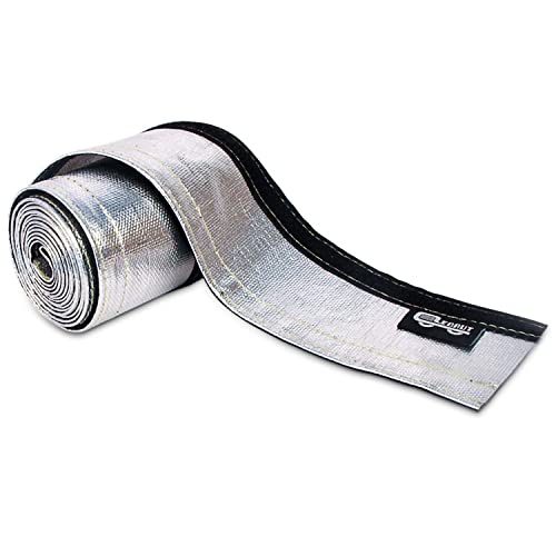 Heat Shroud Sleeve Aluminized Sleeving Express Aluminized Hose and Silver Hose Wire Protection Barrier with Hook and Loop Closure, 3/4" I.D.x 10FT - size: 3/4"I.D.x 10FT