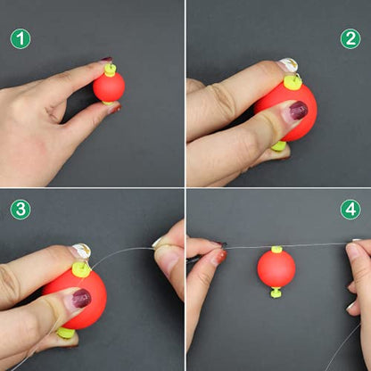 Fishing Bobber Slip Bobbers for Fishing 15 Pcs Foam Snap Weighted Floats Set Bobbers Fishing Tackle Accessories Fishing Supplies - color: B-Large-Unweighted
