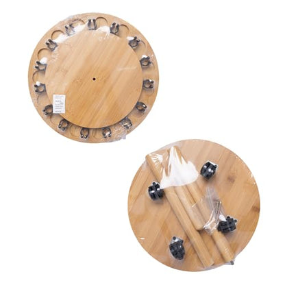 Fishing Pole Rod Racks—Floor Stand Bamboo Fishing Gear Equipment Storage Organizer, Easy Installation - Round rods holder - style: holds up 15 rods