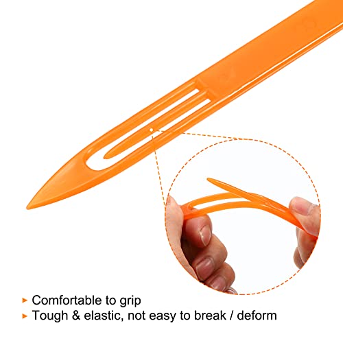 PATIKIL Netting Needle Shuttles, Pack Plastic Fishing Net Repair Line Kit Mending Tools - color: Orange, size: 215x17x4.3mm