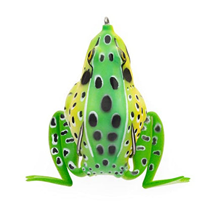 Lunkerhunt - Topwater Fishing Lures for Bass Trout Fishing | Combat Frog Lure for Big Fish | Award Winning Hollow Body Frog Fishing Bait with Weedless Hooks - color: Leopard