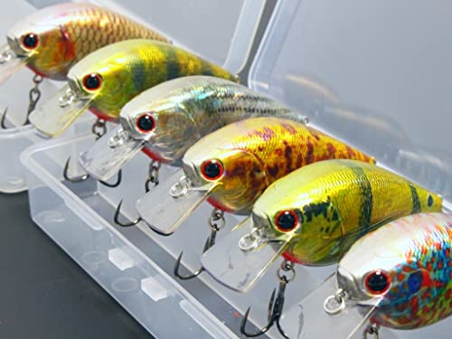 Minnow Crankbait for Bass Fishing Bass Lure Jerkbait Fishing Lures and Tackle Box - color: HC25KB4