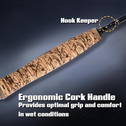 Fiblink Fly Fishing Rod 4 Piece Travel Fly Rod with Fishing Case,Carbon Blank Moderate Fast Action,7'6" 3/4wt to 10' 9/10wt Fishing Pole for Streams,Rivers,Lakes - size: Size:7'6"-3/4WT-4sec-M.F