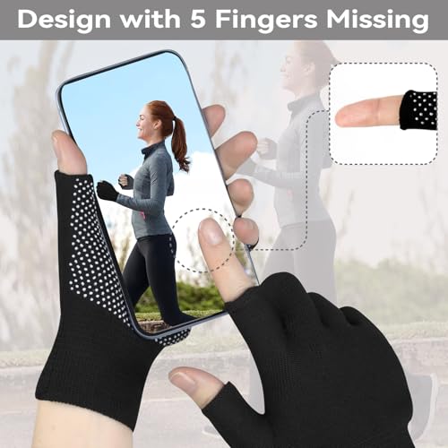 Summer Touchscreen Gloves for Women and Men, Anti-Slip Light Weight Half-Finger Gloves for Hiking, Warm Glove Cycling Driving, Cold Weather, Running, Outdoor Sports, Daily Work