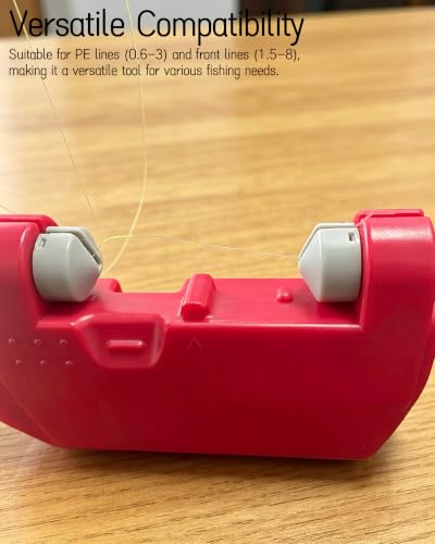 Electric Knot Assist - Fishing Knot Tying Tool, Electric Lure GT Knotter for Anglers, Quick Tying Device, Portable Fishing Line Knot Tying Tools (Red)