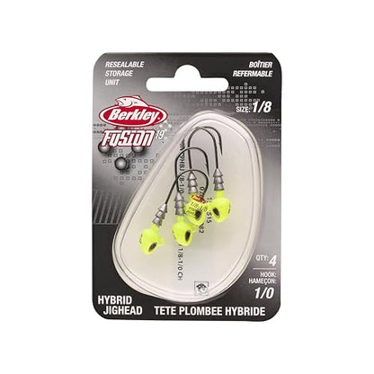 Berkley Fusion19 Hybrid Fishing Jigheads - color: Chartreuse, size: 1/0 Hook Size - 1/8 oz