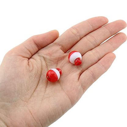 Fishing Bobber 20pcs Red and White 13mm Fishing Floats Bobbers Snap-On Push Button Buoy Float Tackle Ball Sea Fishing Bobber
