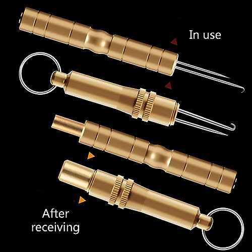 Retractable Fishing Hooks Extractor Hook Puller Fish Line Knotter Tool Fishing Hook Separator Aluminum Fish Line Remover Fishing Line Knotter Hook Needle Fishing Knot Tying Tool Fishing Knot Tying - color: Magnet Looper