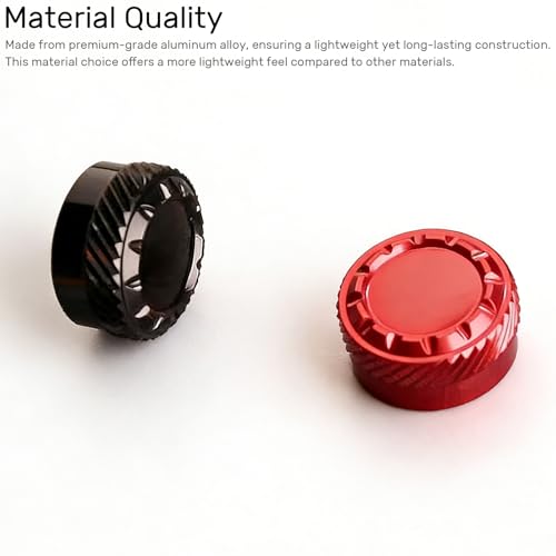 Mechanical Brake Knob Compatible with Daiwa 2019 TATULA 100/2025 TATULA 200 - Aluminum Alloy Adjustment Knob, 1 Set Fishing Reel Replacement Parts - color: Red