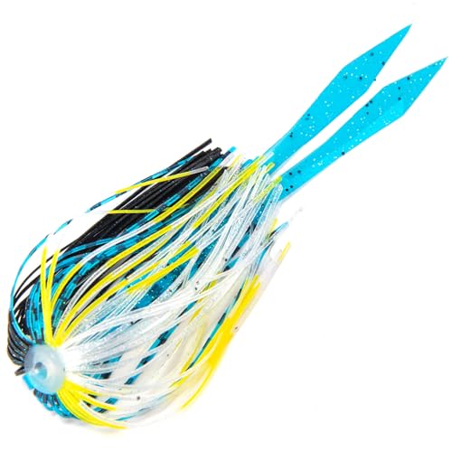 Dr.Fish 15 Pack Replacement Jig Skirts with Tail 88-Strands Silicone Quick Change Fishing Umbrella Skirts for Spinnerbaits Bass Jig Lure Making Supplies - color: Sexy Shad-15 Pack