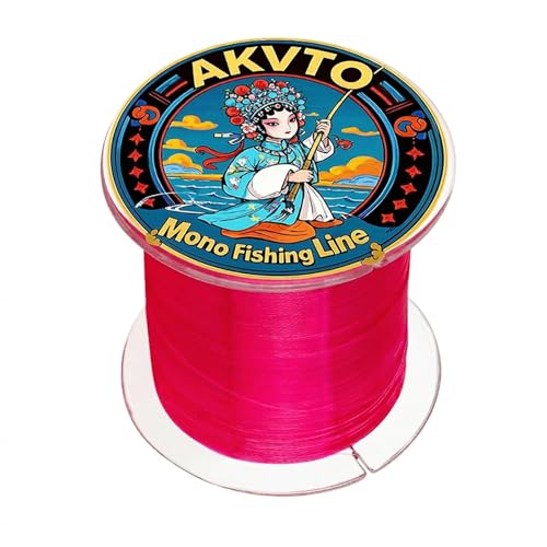 Monofilament Fishing Line, 500 Yards, 7-38 LB Test, High Strength Abrasion Resistant - color: rose red, size: 0.50MM/38LB