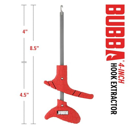 BUBBA Hook Extractor with Non-Slip Grip T-Handle with Marine Grade Stainless Steel Hook Extractor for Fishing and Angling - size: 4 inch