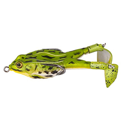 Topwater Frog Lures Fishing Lures, Soft Frog Fishing Bait Freshwater & Saltwater Floating Bait with Weedless Hooks, Bass Trout Musky Pike Lures Kit Fishing Accessories (DG9013-3.54" 0.46oz)